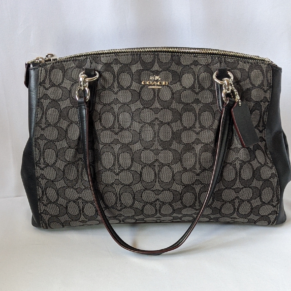 Coach Black and Gray Shoulder Bag